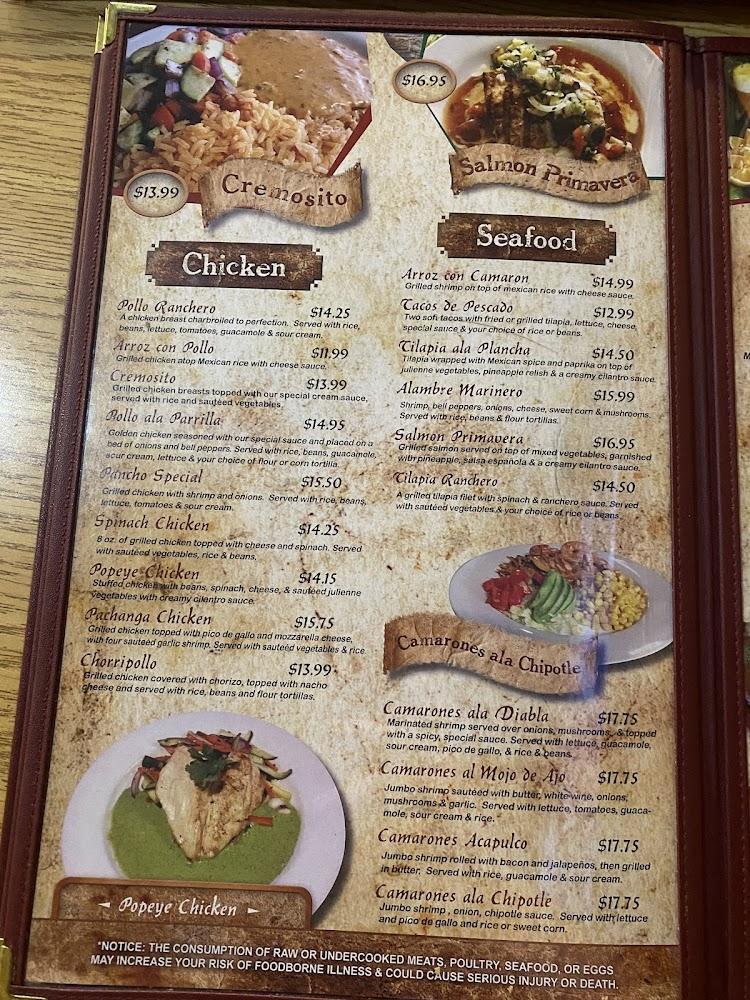 La Pachanga Mexican Restaurant Menu image 3